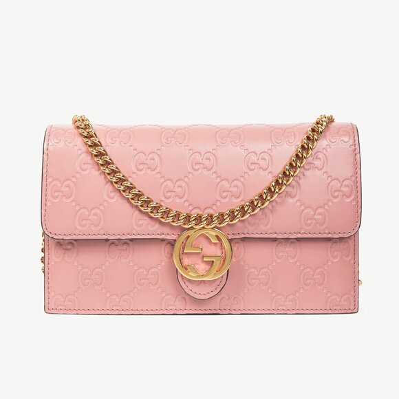 Gucci Handbags - Gucci Icon Camellia Guccissima Gucci Signature Chain Wallet